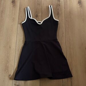 Reformation Black and White Trim Active Dress